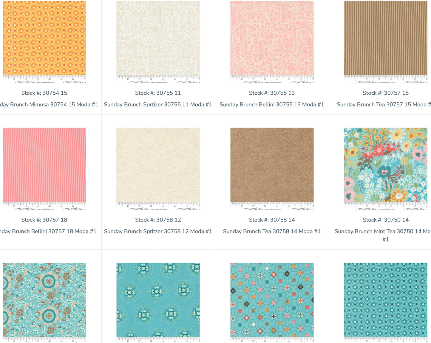 Moda - Sunday Brunch 34 pieces - fat quarter bundle (Copy)