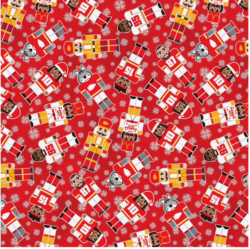KC Chiefs Holiday Huddle - Red Fabric (Copy)
