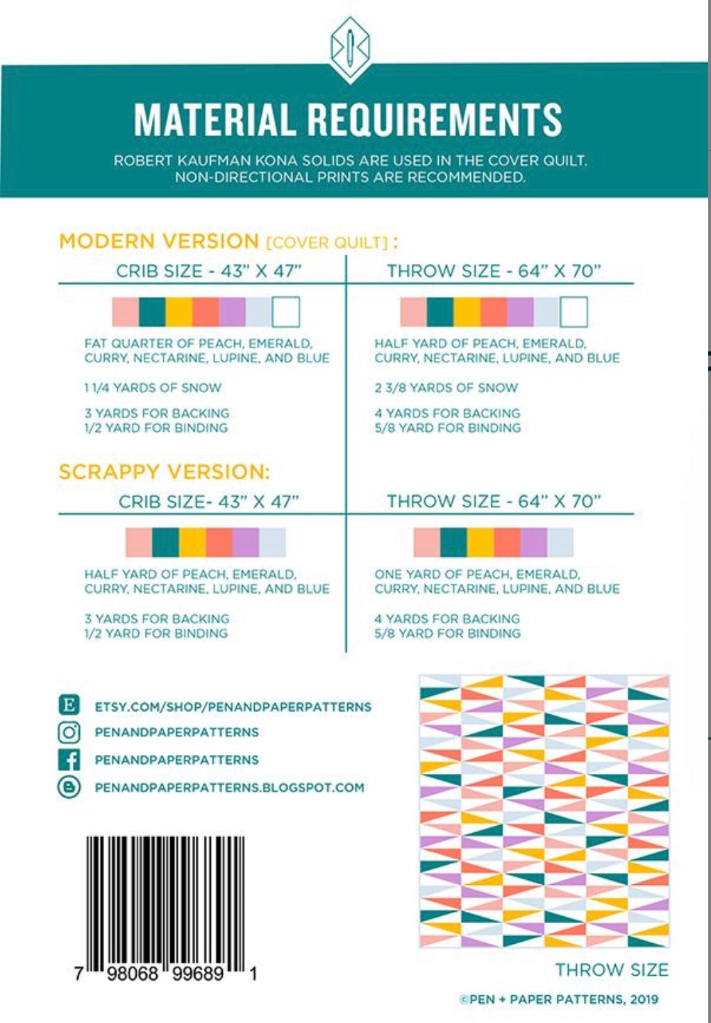 Pen and Paper Patterns - Mod Diamond