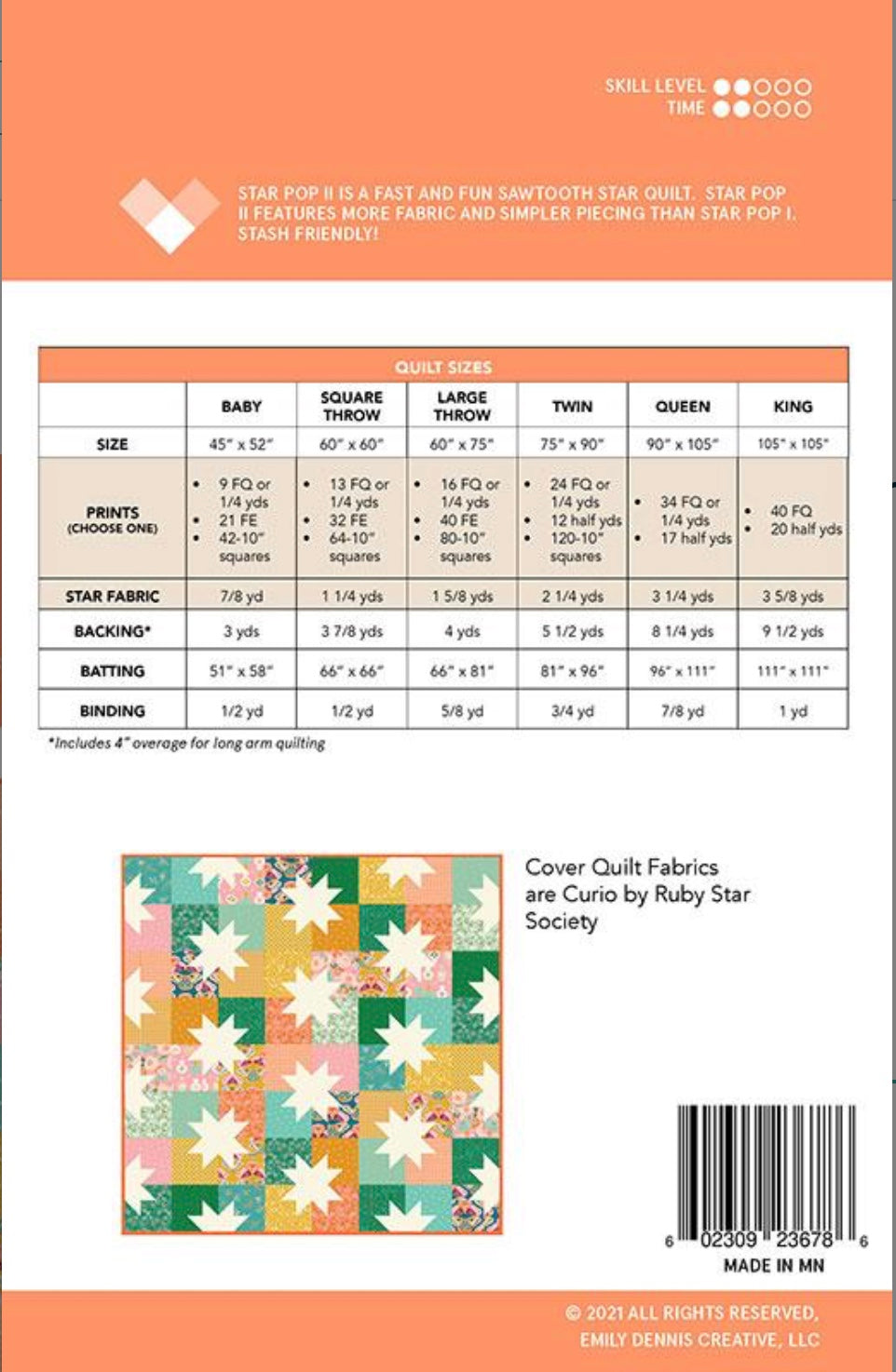 Star Pop II - Quilty Love Pattern