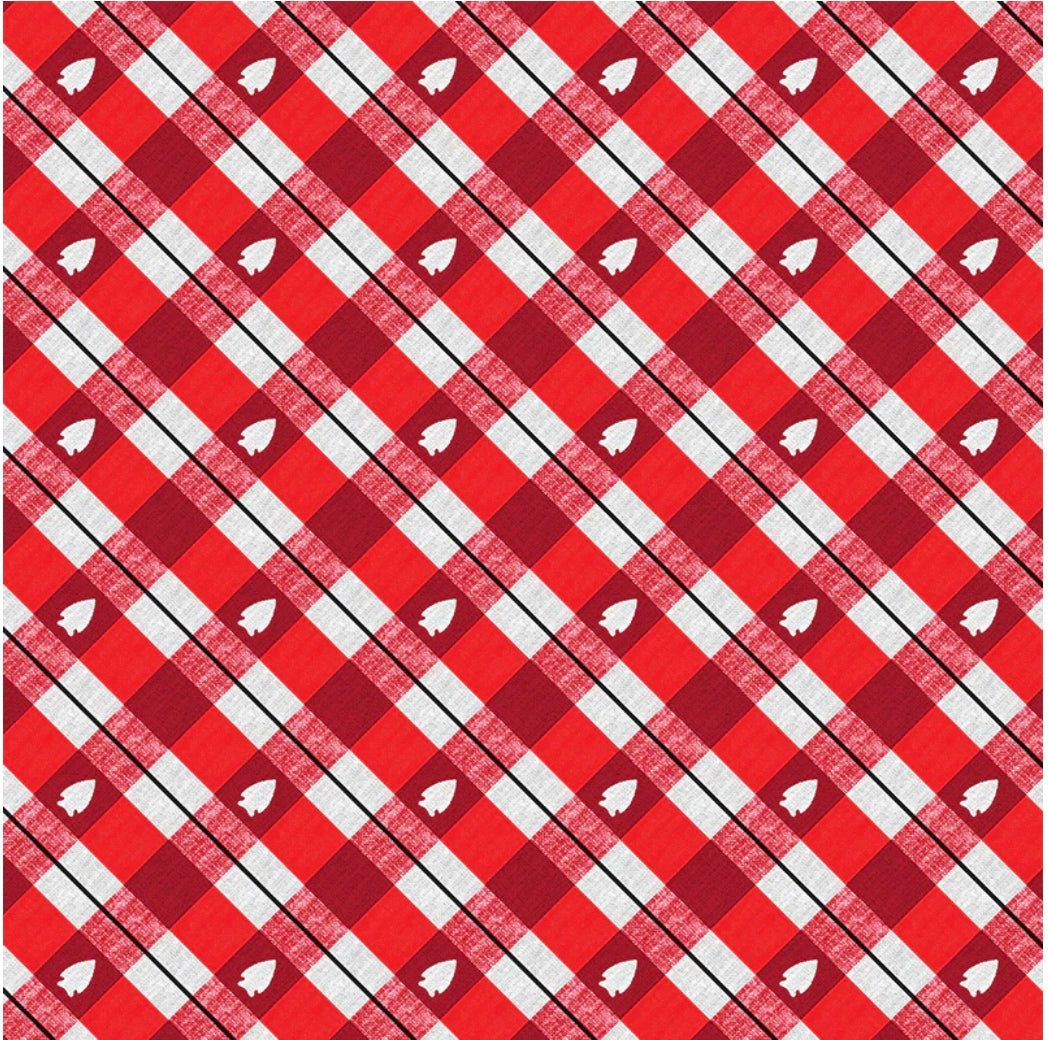 KC Chiefs Fabric- Autumn Argyle