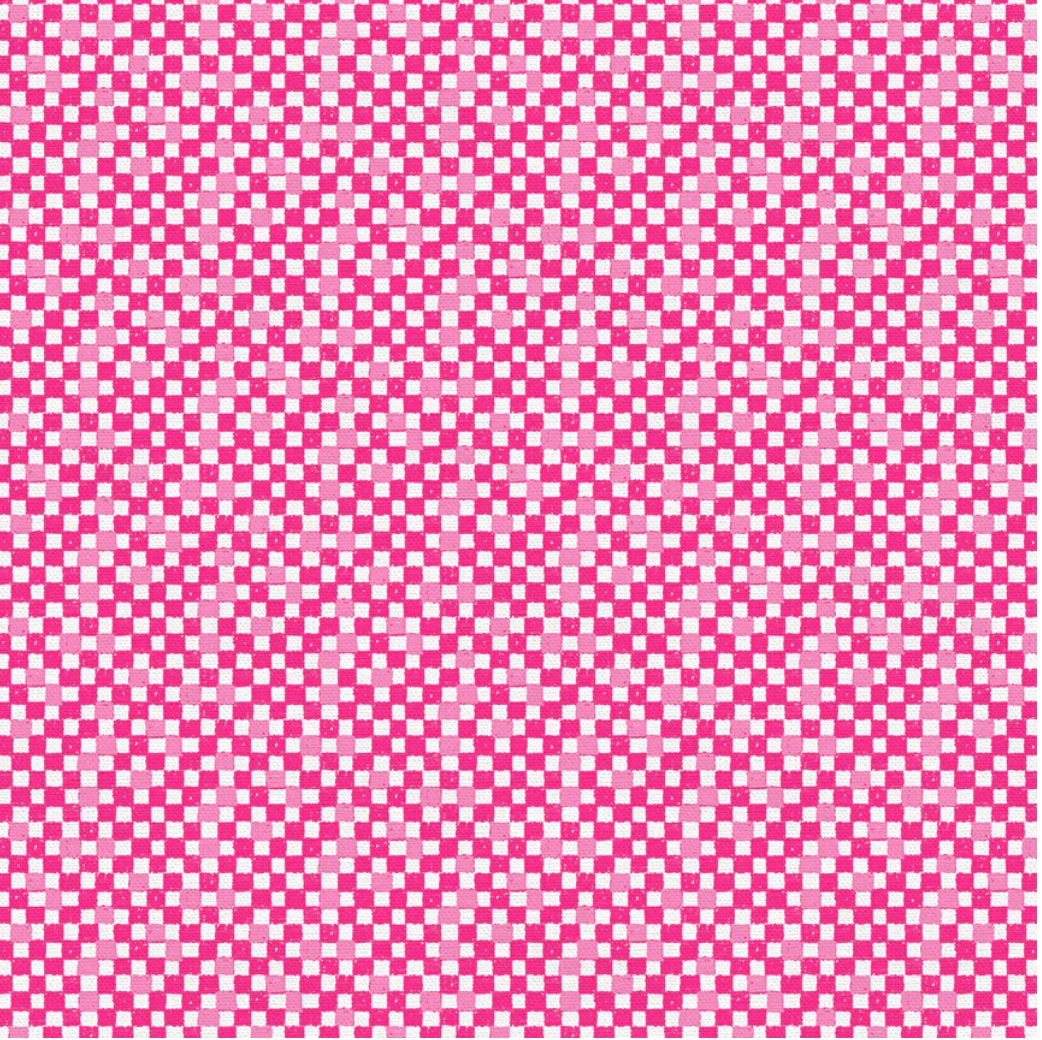 Checkerboard Pink Fabric by Paintbrush Fabrics