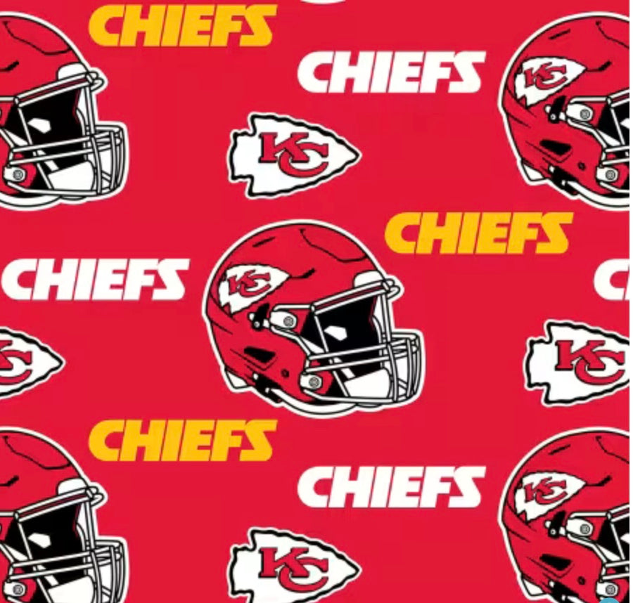 KC Chiefs Fabric-Licensed Chiefs Fabric - Red 58/60 width