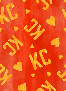 KC Heart Toss - Red