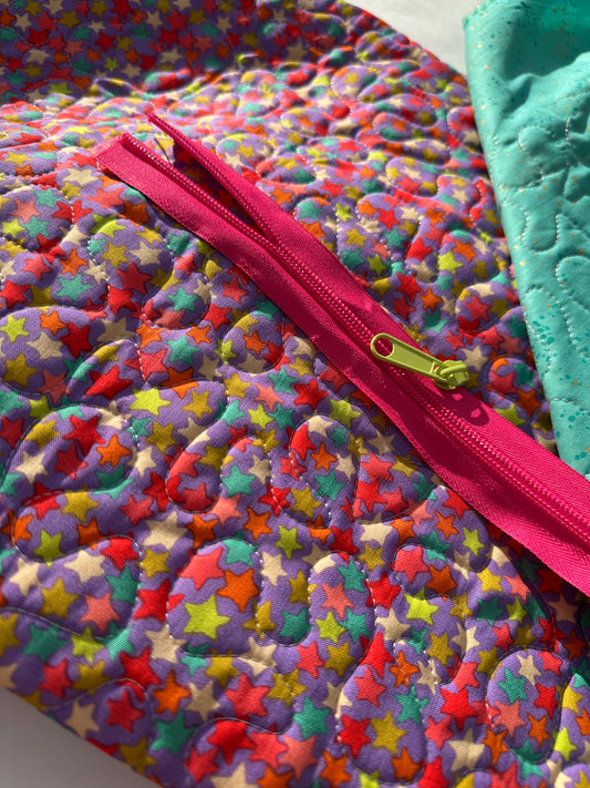 Quilted Fabric Pouch Kit - Stars