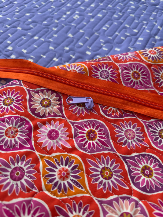 Quilted Fabric Pouch Kit - Maeve/Lavender
