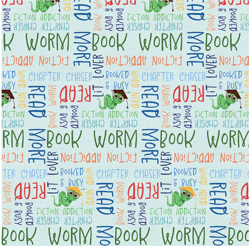 Book Worm/Read More fabric By Paintbrush Fabrics