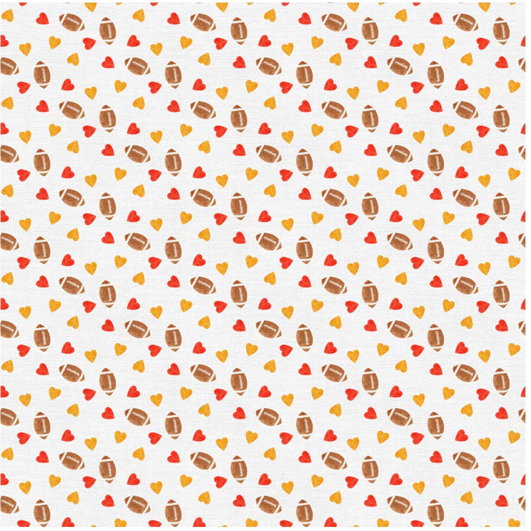 KC Chiefs Fabric- Football Heart Toss