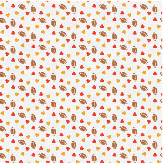 KC Chiefs Fabric- Football Heart Toss