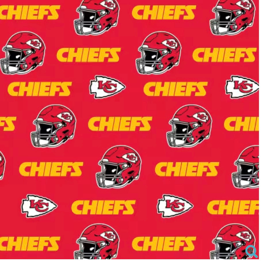 KC Chiefs Fleece-Licensed Chiefs Fleece - Red  58/60 width
