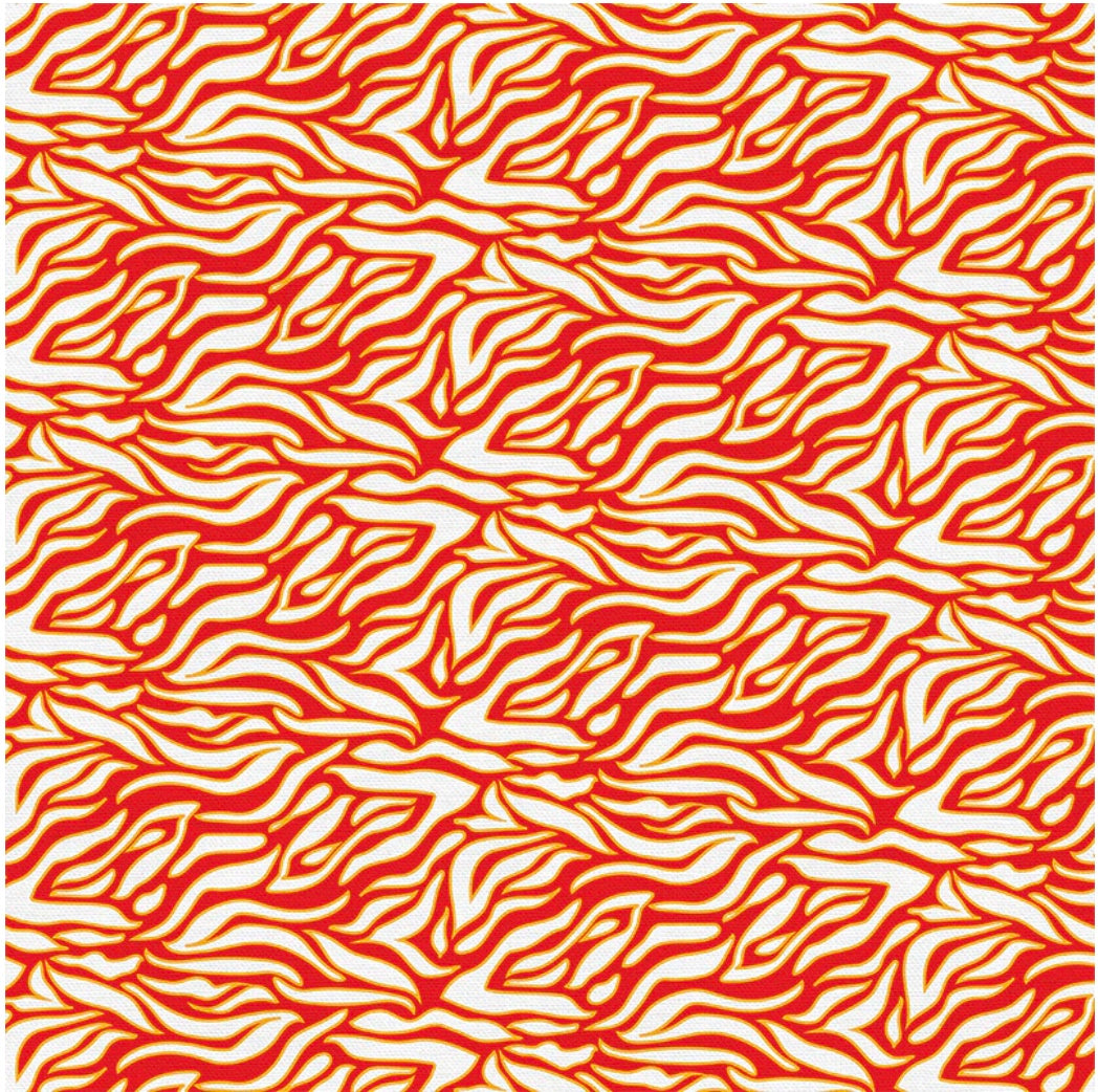 KC Chiefs Fabric- KC Zebra Stripes