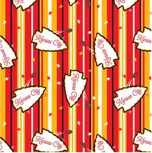 KC Chiefs Fabric-Spirit Stripe